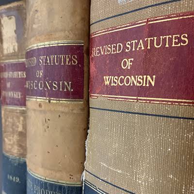 Picture of books titled Revised Statutes of Wisconsin