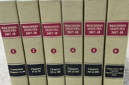 Picture of books titled Wisconsin Statutes 2017-18